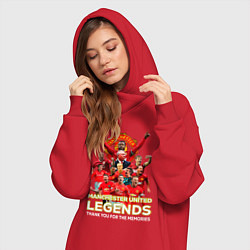 Женское худи-платье Легенды Манчестера Manchester United Legends, цвет: красный — фото 2