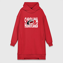 Женское худи-платье Каролина Харрикейнз, Carolina Hurricanes, цвет: красный