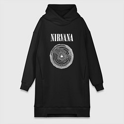 Женское худи-платье Nirvana Нирвана Круги ада, цвет: черный