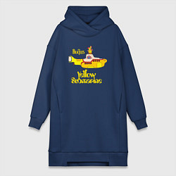 Женское худи-платье On a Yellow Submarine, цвет: тёмно-синий