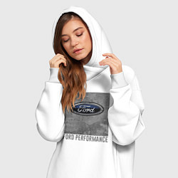 Женское худи-платье Ford Performance, цвет: белый — фото 2