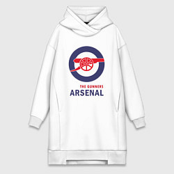 Женское худи-платье Arsenal The Gunners, цвет: белый