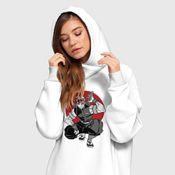 Женское худи-платье Тенген Японский стиль, цвет: белый — фото 2