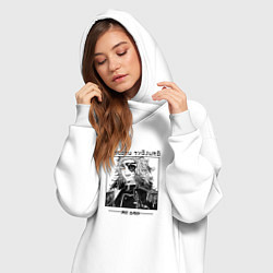 Женское худи-платье Кёджуро Ренгоку, Kimetsu no aiba, цвет: белый — фото 2