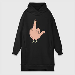 Женская толстовка-платье Fuck you chicken