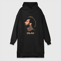 Женское худи-платье Мохаммед Салах, Mohamed Salah, цвет: черный