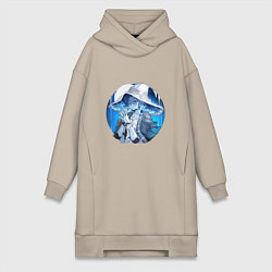 Женское худи-платье Ведьма Ренни, цвет: миндальный