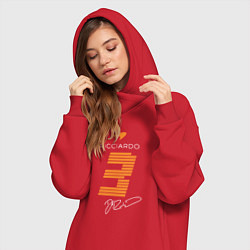 Женское худи-платье Ландо Норрис 4 формула, цвет: красный — фото 2
