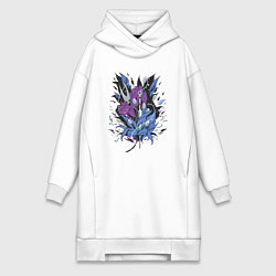Женское худи-платье Хорнет, цвет: белый