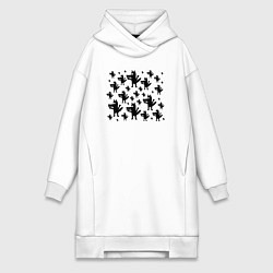 Женская толстовка-платье Много Волков