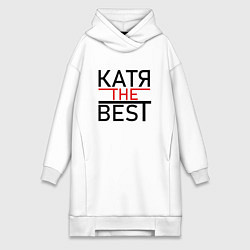 Женское худи-платье КАТЯ THE BEST, цвет: белый