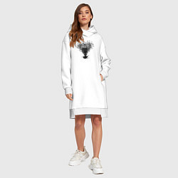 Женское худи-платье Invaders, цвет: белый — фото 2