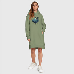 Женское худи-платье Run Maple, цвет: авокадо — фото 2