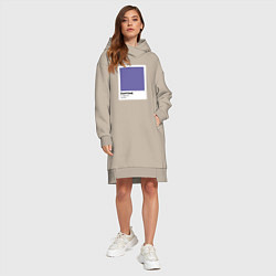 Женское худи-платье Pantone Very Peri, цвет: миндальный — фото 2