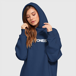 Женское худи-платье Deftones hard rock, цвет: тёмно-синий — фото 2