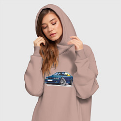 Женское худи-платье BMW Blue, цвет: пыльно-розовый — фото 2