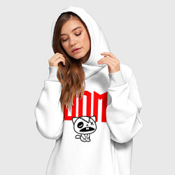 Женское худи-платье JDM Kitten-Zombie Japan, цвет: белый — фото 2