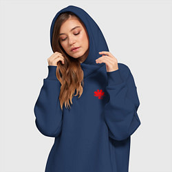 Женское худи-платье Noize mc - кармашек, цвет: тёмно-синий — фото 2