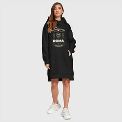 Женское худи-платье Roma FC 1, цвет: черный — фото 2