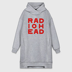 Женская толстовка-платье Radiohead большое красное лого