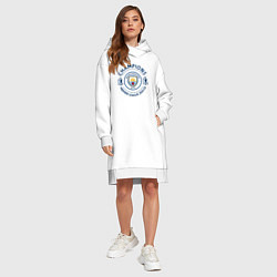 Женское худи-платье Manchester City Champions 20212022, цвет: белый — фото 2