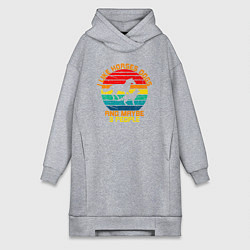 Женская толстовка-платье Я люблю лошадей, собак и возможно троих людей