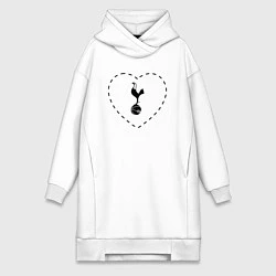 Женская толстовка-платье Лого Tottenham в сердечке