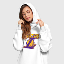 Женское худи-платье Lakers Лейкерс Коби Брайант, цвет: белый — фото 2