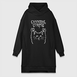 Женская толстовка-платье Cannibal Corpse Рок кот