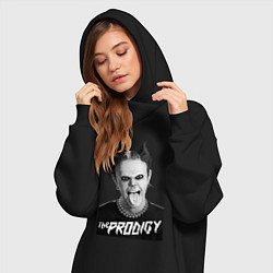 Женское худи-платье The Prodigy - firestarter, цвет: черный — фото 2