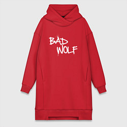 Женское худи-платье Bad Wolf злой волк, цвет: красный