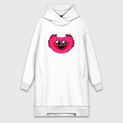 Женское худи-платье POPPY PLAYTIME - ПОППИ ПЛЕЙТАЙМ КИССИ МИССИ, цвет: белый