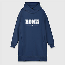 Женское худи-платье Roma Football Club Классика, цвет: тёмно-синий