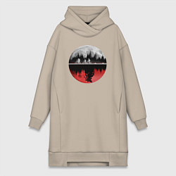 Женская толстовка-платье Stranger Things Moon