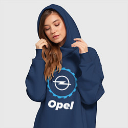 Женское худи-платье Opel в стиле Top Gear, цвет: тёмно-синий — фото 2