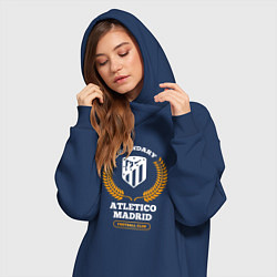 Женское худи-платье Лого Atletico Madrid и надпись Legendary Football, цвет: тёмно-синий — фото 2
