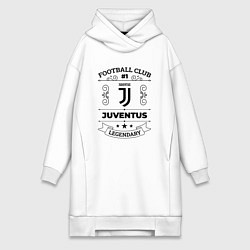 Женское худи-платье Juventus: Football Club Number 1 Legendary, цвет: белый