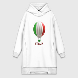 Женская толстовка-платье 3d aerostat Italy flag