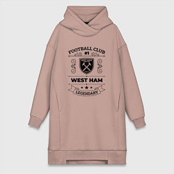 Женская толстовка-платье West Ham: Football Club Number 1 Legendary