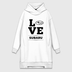 Женское худи-платье Subaru Love Classic, цвет: белый