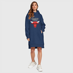 Женское худи-платье Chicago Bulls, цвет: тёмно-синий — фото 2