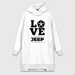 Женское худи-платье Jeep Love Classic, цвет: белый