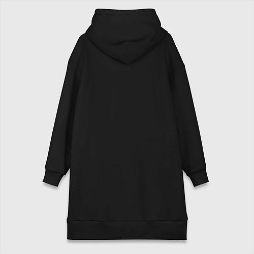 Женская толстовка-платье Ультрамарины винтаж лого / Черный – фото 2