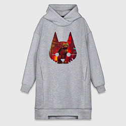 Женская толстовка-платье Кот из игры Stray