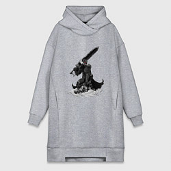 Женская толстовка-платье Berserk the Black Swordsman