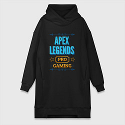 Женское худи-платье Игра Apex Legends pro gaming, цвет: черный