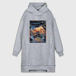 Женская толстовка-платье Звездный десант в квадрате