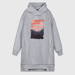 Женская толстовка-платье Бездорожье и закат