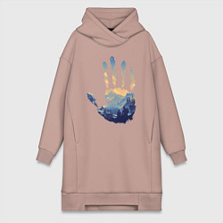 Женская толстовка-платье Отпечаток ладони Кратоса