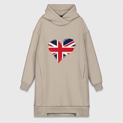 Женская толстовка-платье Сердце - Британия